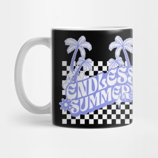 Endless Summer Checkered Board Aesthetic Summer Themed Mug